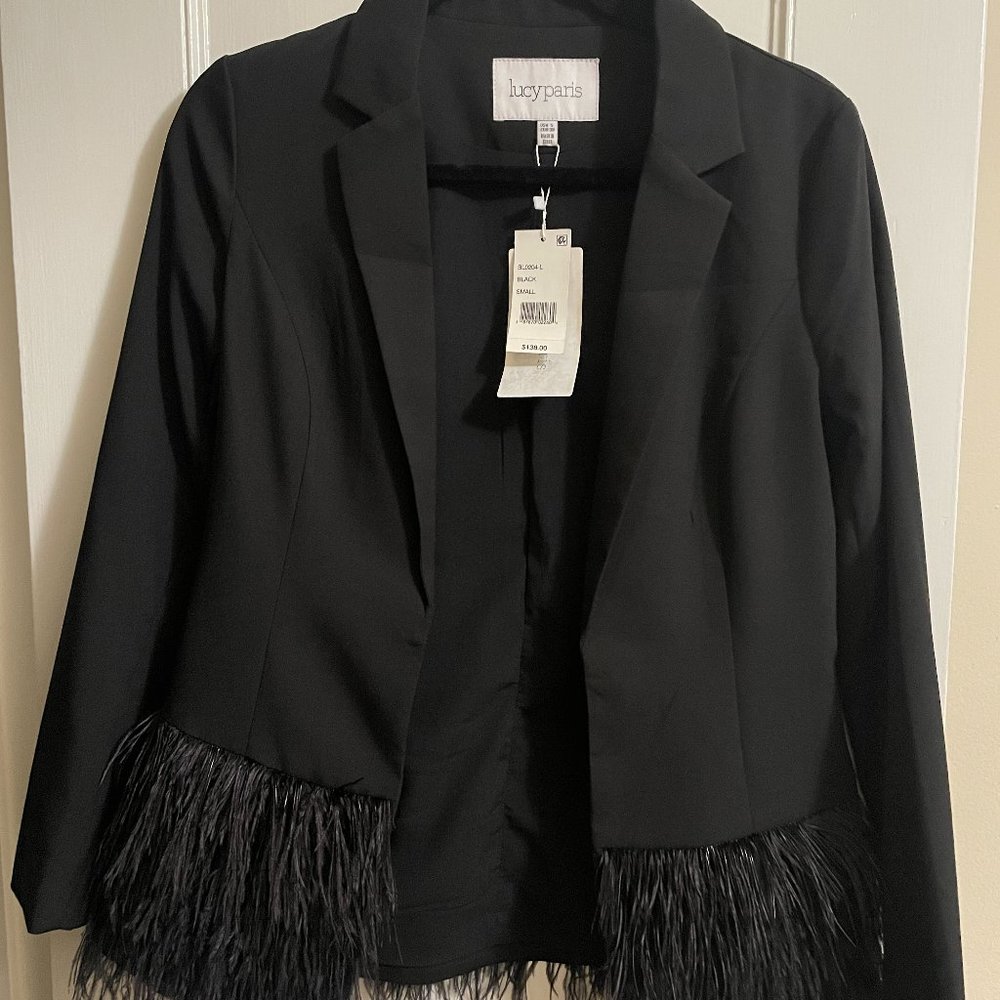 Lucy Paris Feather Trim Blazer - NWT - Size S